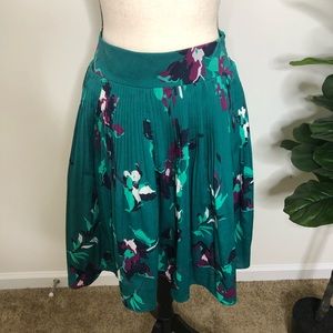 Merona Green Floral Skirt